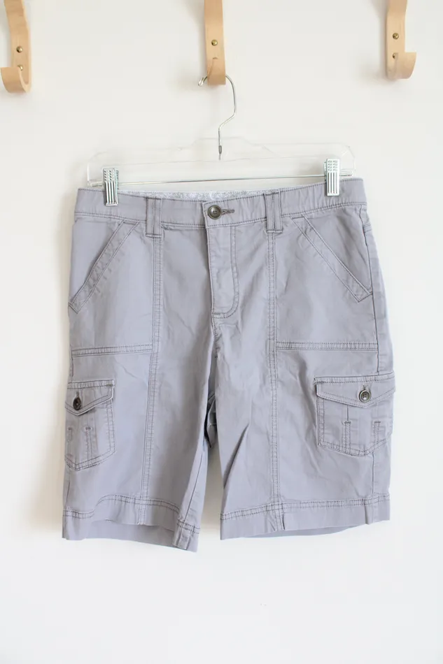 Lee Comfort Waistband Gray Cargo Shorts 8 Lee Earrings