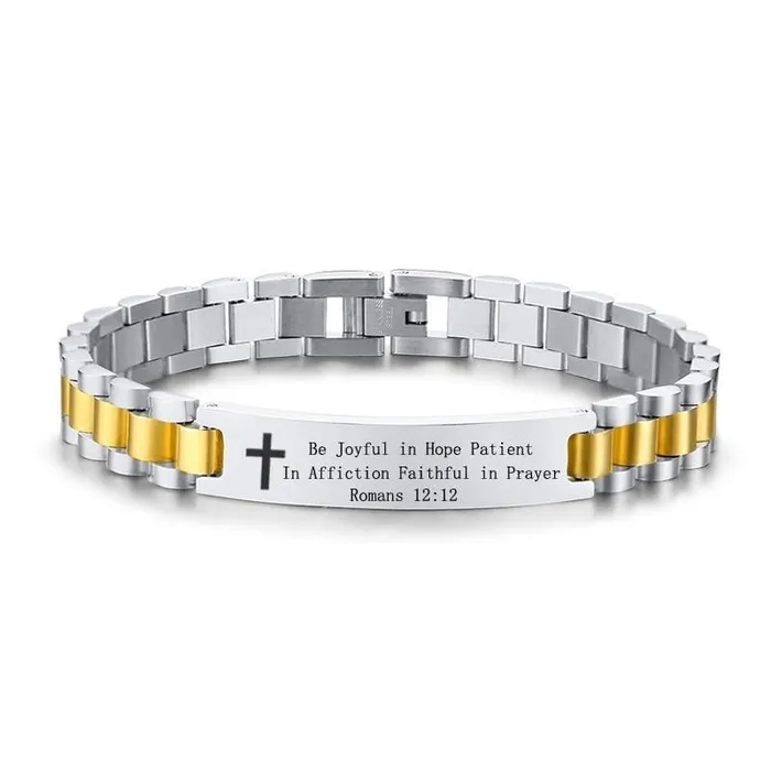 Lords Guidance Bracelets Bible Verse Bracelet br Romans 1212 Link