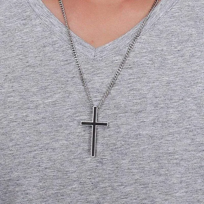 Lords Guidance Necklaces Mens Christian Necklace br Elegant Steel