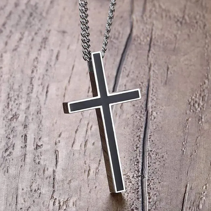 Lords Guidance Necklaces Mens Christian Necklace br Elegant Steel
