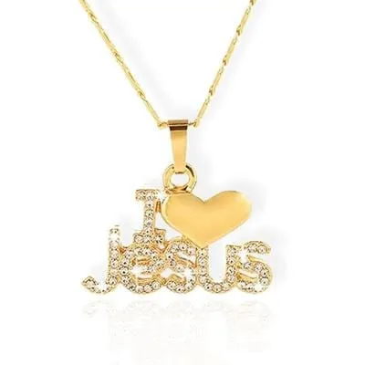 Lords Guidance Necklaces Womens Christian Necklace br I Love Jesus