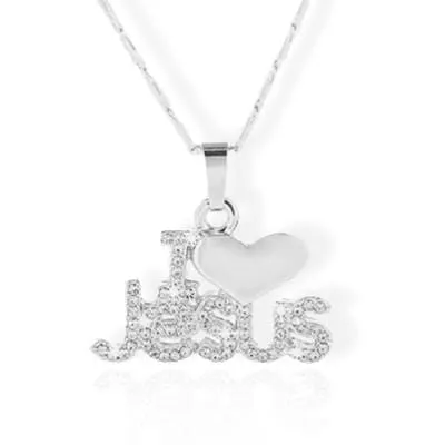 Lords Guidance Necklaces Womens Christian Necklace br I Love Jesus