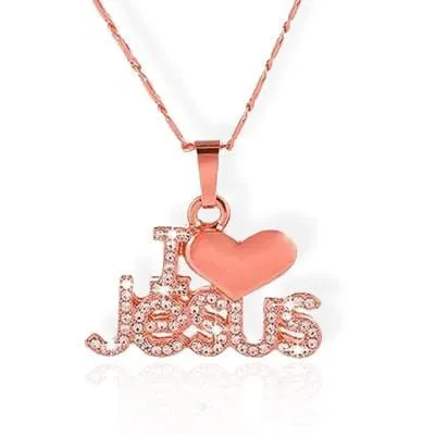 Lords Guidance Necklaces Womens Christian Necklace br I Love Jesus