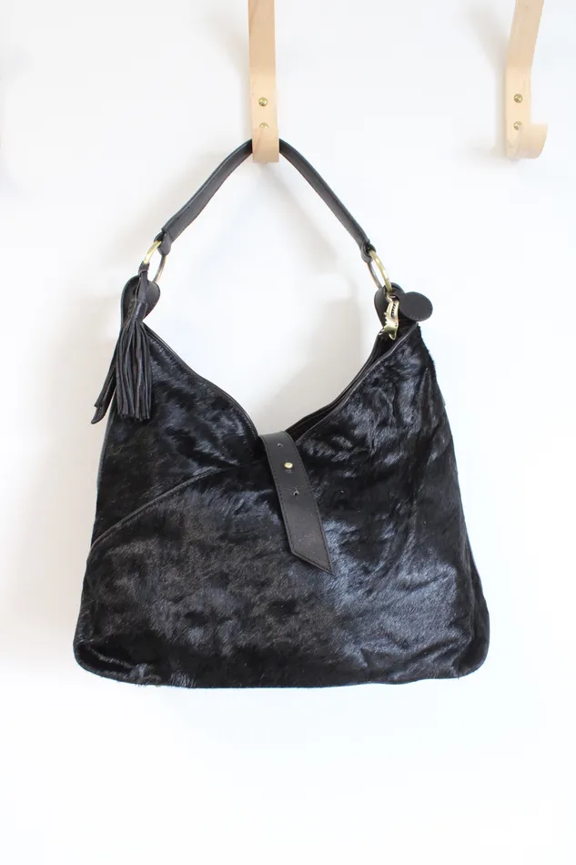 Loulou De La Falaise Black Calf Hair Leather Purse Loulou De La Falaise Rings Loulou De La Falaise Black Calf Hair Leather Purse Loulou De La Falaise Rings
