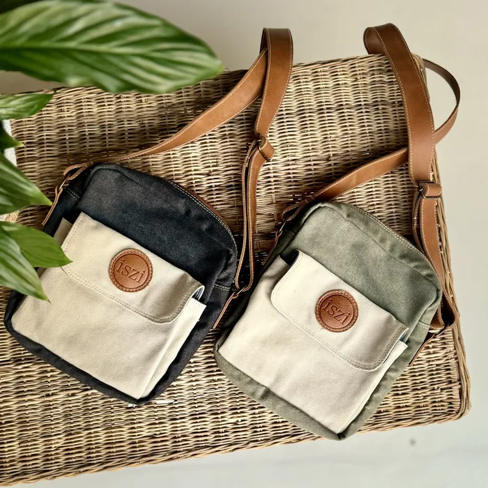 LUUKS Necklaces Canvas and Leather Kingfisher Birding Sling Bag