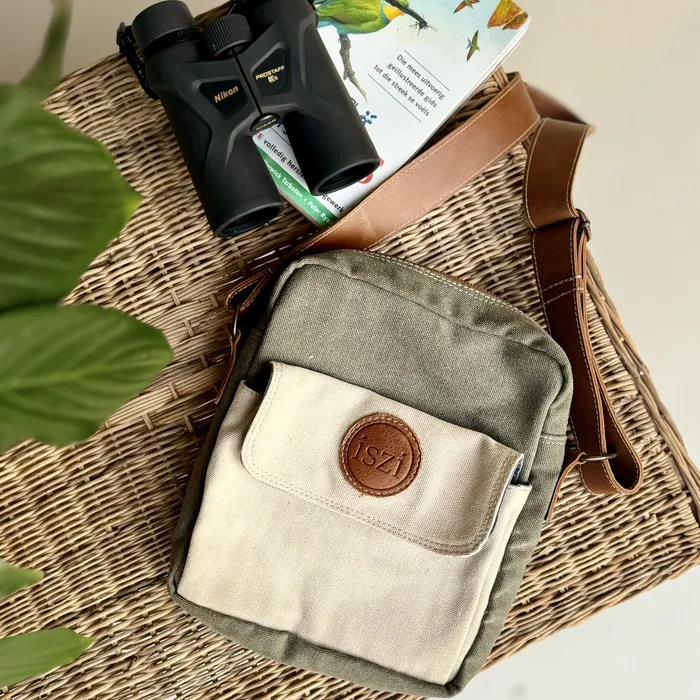 LUUKS Necklaces Canvas and Leather Kingfisher Birding Sling Bag