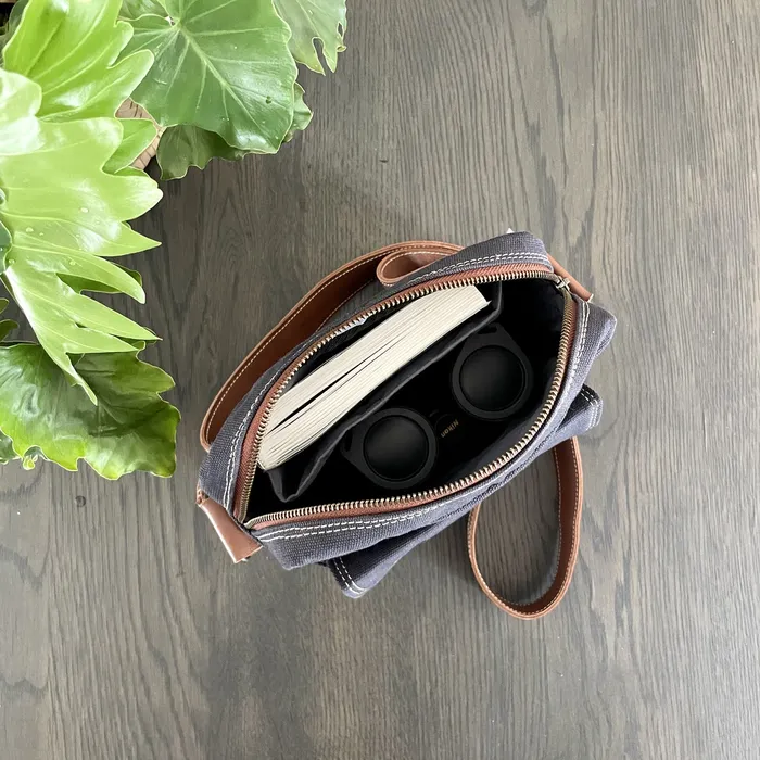 LUUKS Necklaces Canvas and Leather Kingfisher Birding Sling Bag