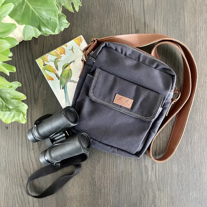 LUUKS Necklaces Canvas and Leather Kingfisher Birding Sling Bag