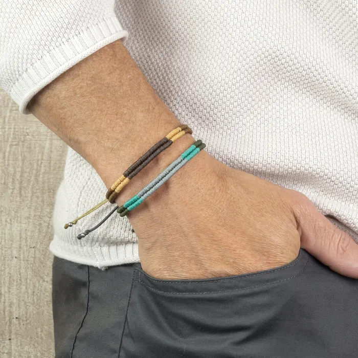Macrala Bracelets Duos Mens Macrame Surfer Bracelet