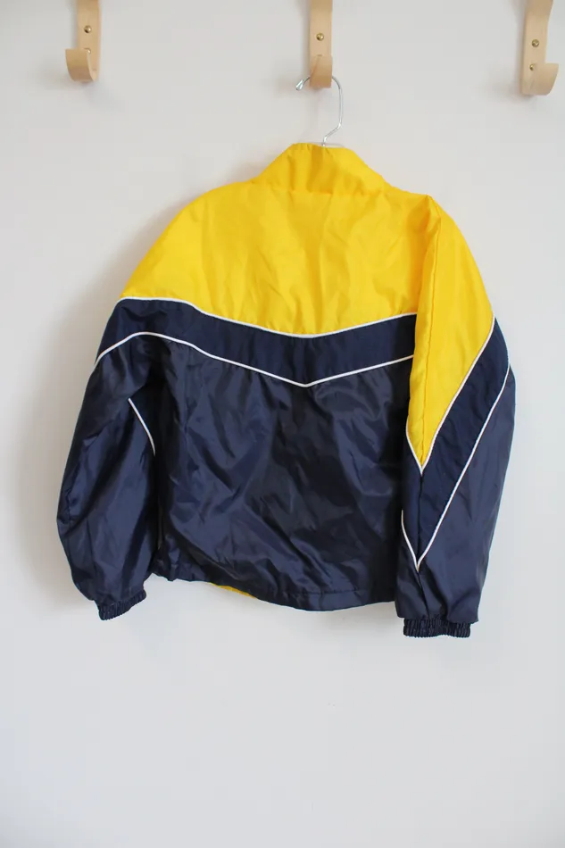 MightyMac Rings MightMac Michigan State Yellow Blue Windbreaker Jacket Youth 7