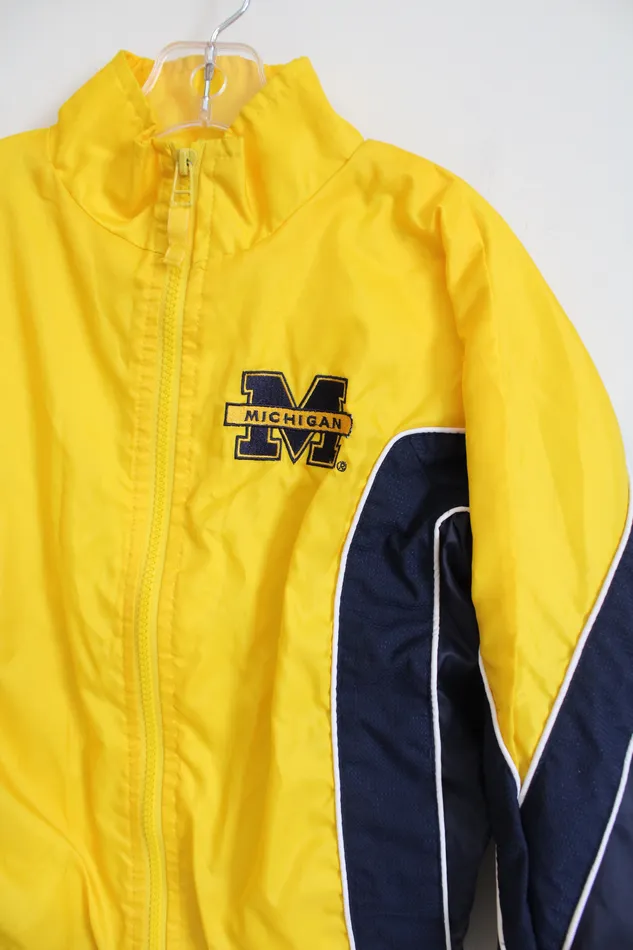 MightyMac Rings MightMac Michigan State Yellow Blue Windbreaker Jacket Youth 7