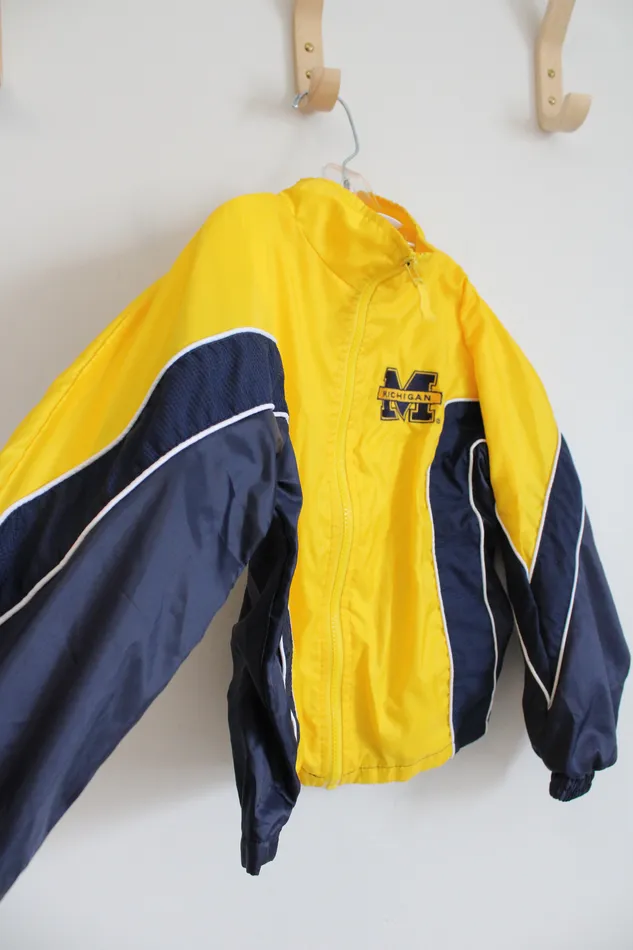 MightyMac Rings MightMac Michigan State Yellow Blue Windbreaker Jacket Youth 7