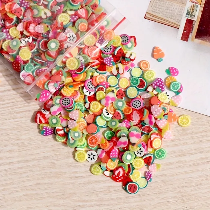 Miniatures by NC Necklaces 1000pcs Tiny Polymer Clay Fruit Slices for Diorama Styling Miniatures by NC Necklaces 1000pcs Tiny Polymer Clay Fruit Slices for Diorama Styling