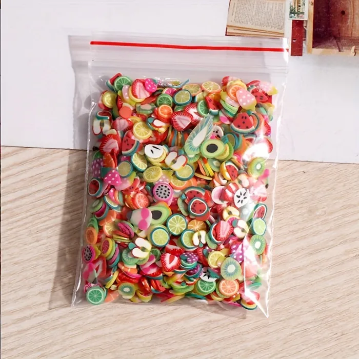 Miniatures by NC Necklaces 1000pcs Tiny Polymer Clay Fruit Slices for Diorama Styling