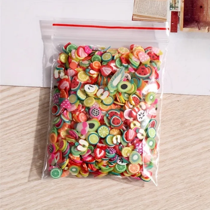 Miniatures by NC Necklaces 1000pcs Tiny Polymer Clay Fruit Slices for Diorama Styling