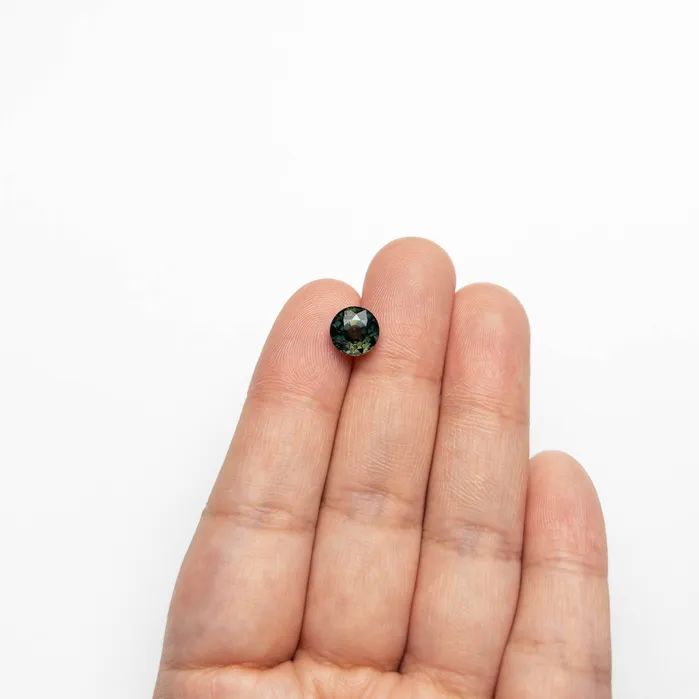 Misfit Gems Rings GreenTeal Brilliant Sapphire 314ct Round