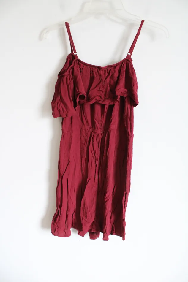 Mossimo Supply Co Earrings Mossimo Maroon Cold Shoulder Dress L