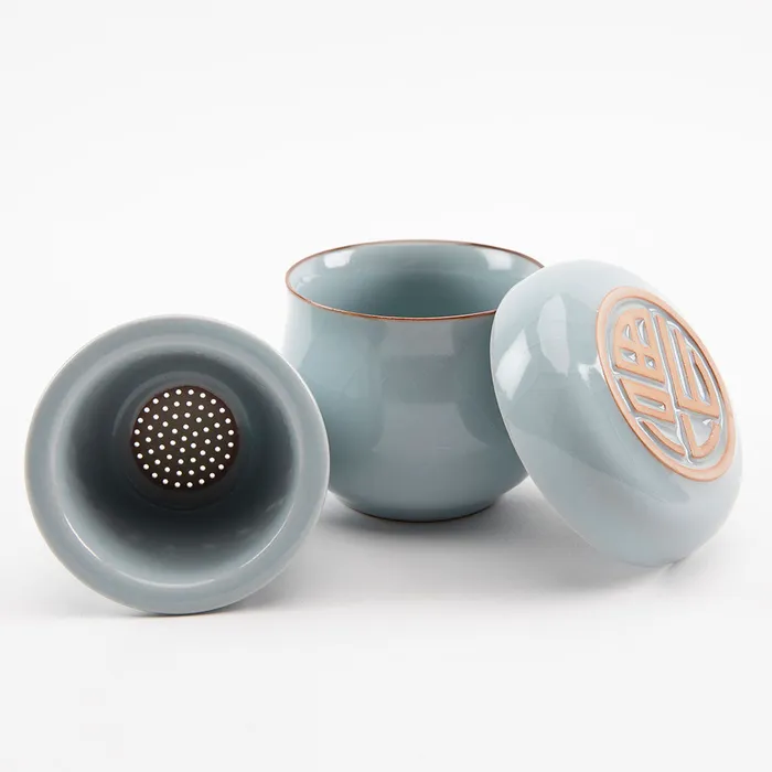 Necklaces Eastern Elm Light Blue Ceramic Tea Infuser Mug