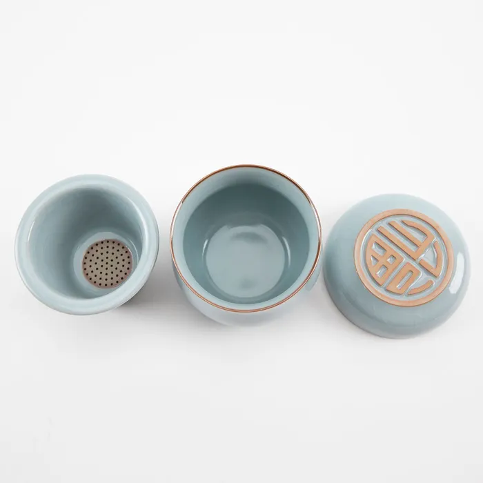Necklaces Eastern Elm Light Blue Ceramic Tea Infuser Mug