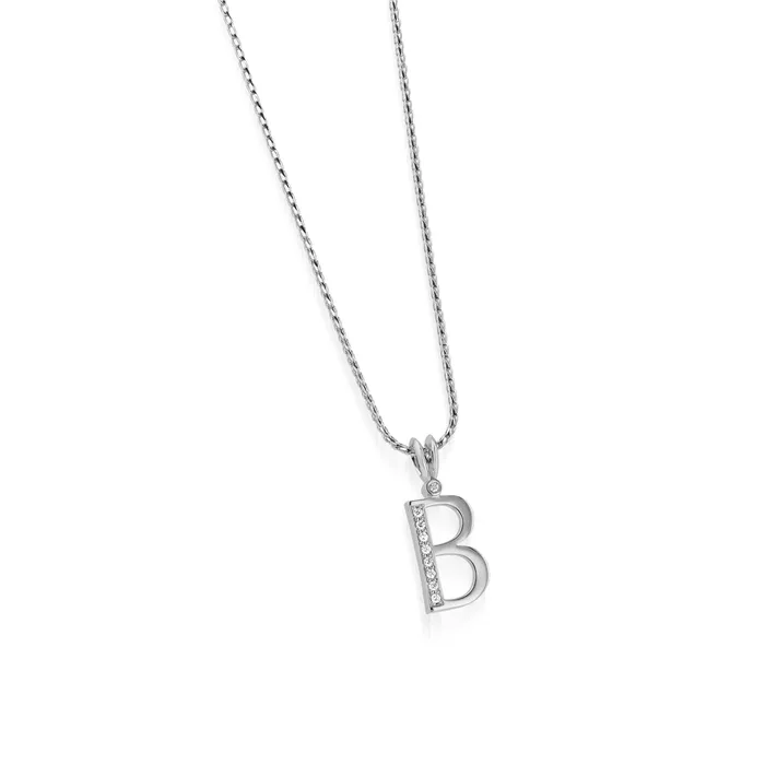 Necklaces Initial B Diamond Pendant John Atencio