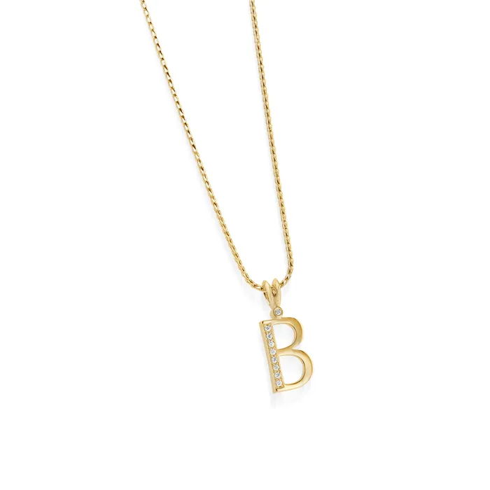 Necklaces Initial B Diamond Pendant John Atencio
