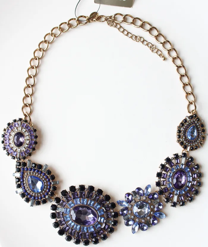 NEW Chicos Blue Stone Liv Bib Statement Necklace Chicos Necklaces