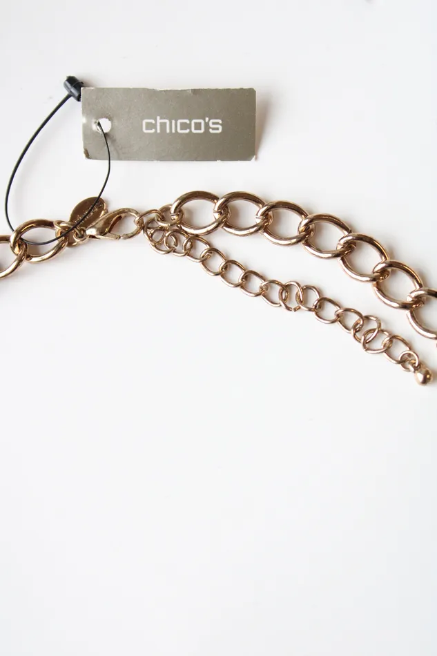 NEW Chicos Blue Stone Liv Bib Statement Necklace Chicos Necklaces