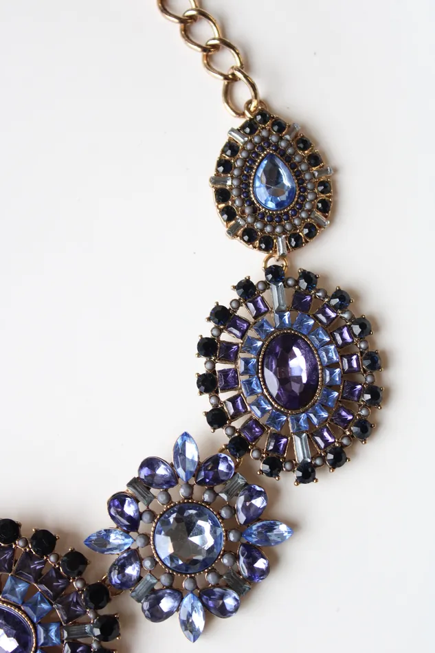 NEW Chicos Blue Stone Liv Bib Statement Necklace Chicos Necklaces