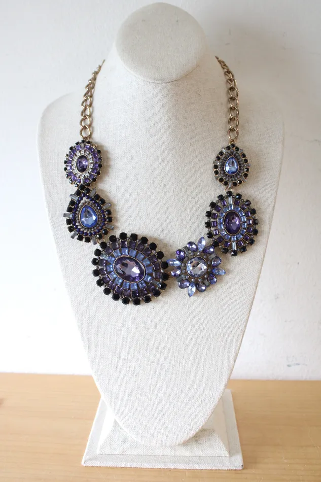 NEW Chicos Blue Stone Liv Bib Statement Necklace Chicos Necklaces