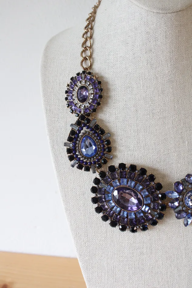 NEW Chicos Blue Stone Liv Bib Statement Necklace Chicos Necklaces