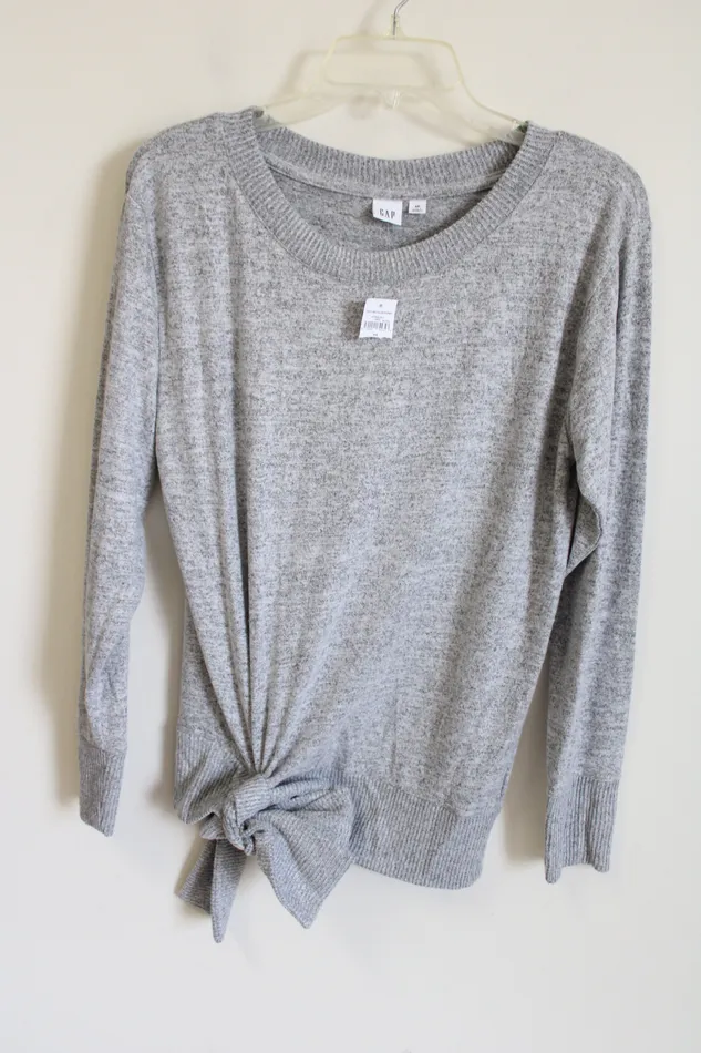 NEW Gap Gray Soft Bow Front Top XS Gap Rings
