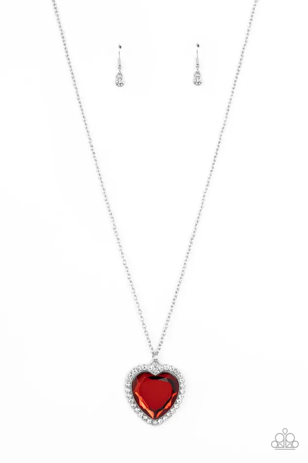 Paparazzi Accessories Prismatically Twitterpated Red Earrings
