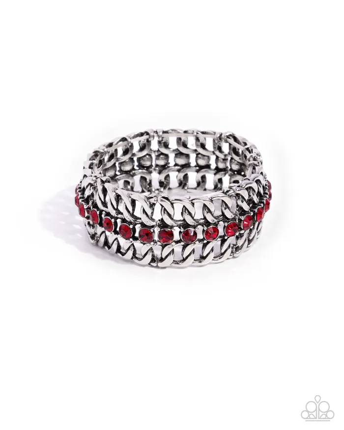 Paparazzi Accessories Secure Shimmer Red Earrings