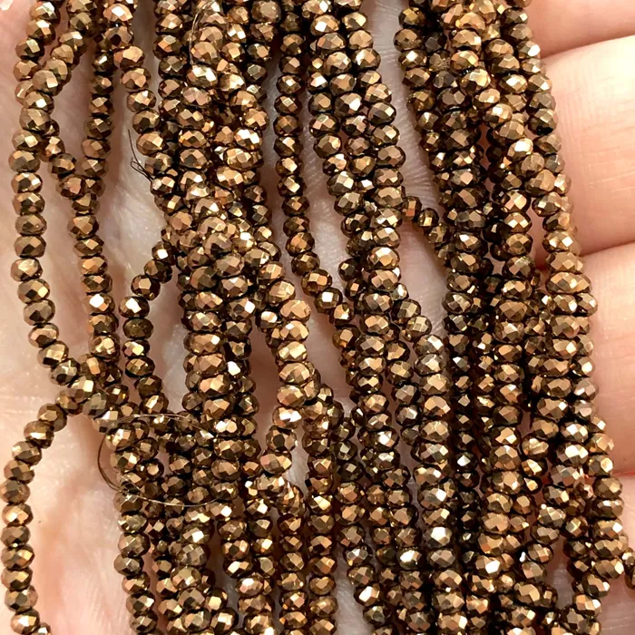 Peppy Beads Earrings 1mm Crystal rondelle beads strand 170 pcs PBC1C13