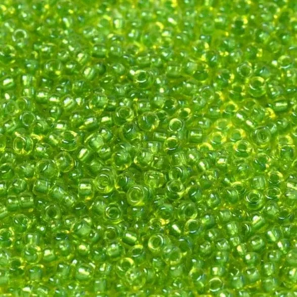 Peppy Beads Earrings Miyuki Seed Beads 110 Fancy Lined Celery 3739NEW