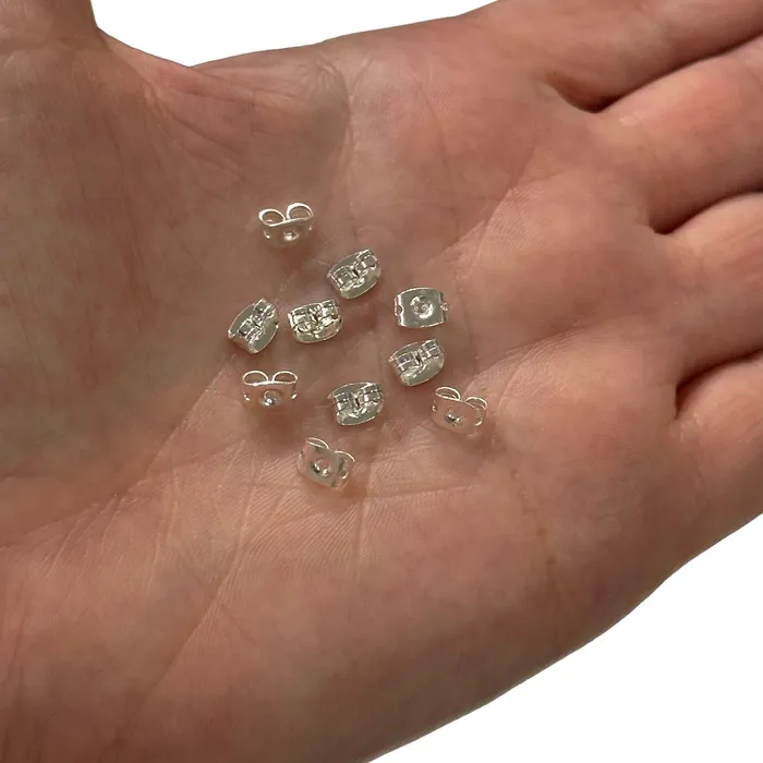 Peppy Beads Earrings New Silver Plated 10 Pcs Earring Back ButterflySpare Earring Stoppers Peppy Beads Earrings New Silver Plated 10 Pcs Earring Back ButterflySpare Earring Stoppers