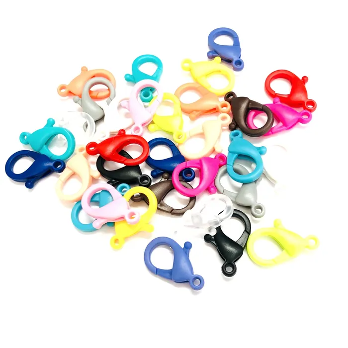 Peppy Beads Earrings Peach Lobster Clasps Acrylic Clasp Eye Glass Holder Clasp Phone Chain Clasp 5 pcs in a pack