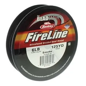 Peppy Beads Fireline Thread 6 Lb Smoke 125yd 0006 In015 mm Earrings