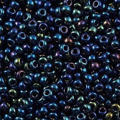 Peppy Beads Rings Miyuki Seed Beads 110 Metallic Dark Blue Iris 0452