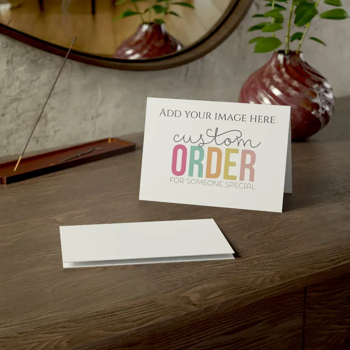 Portraits by NC Necklaces Customizable Greeting Cards Folded Greeting Cards 1 10 30 and 50pcs