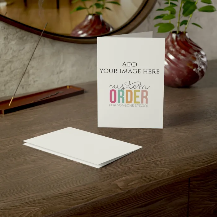 Portraits by NC Necklaces Customizable Greeting Cards Folded Greeting Cards 1 10 30 and 50pcs