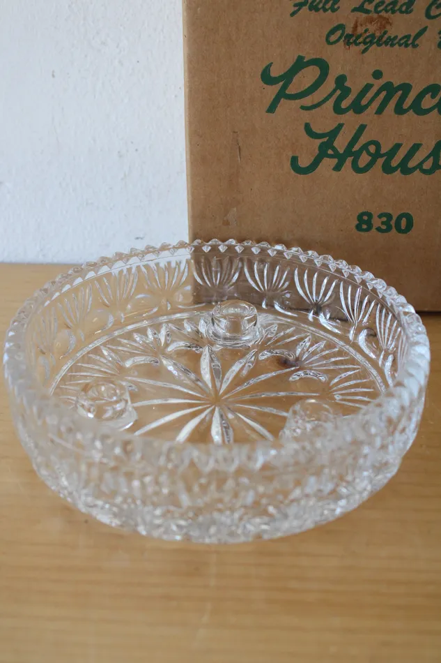 Princess House Earrings Princess House Full Lead Crystal Glass 3Lite Taper Candle Holder