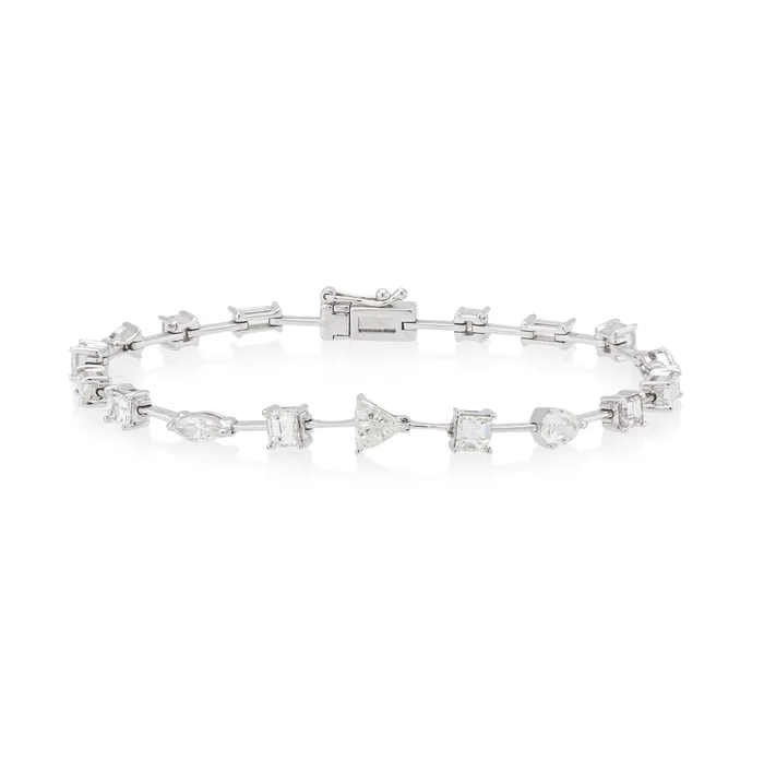 RACHEL LYNN CHICAGO Bracelets 18 Karat White Gold Fancy Shape Diamond Bracelet RACHEL LYNN CHICAGO Bracelets 18 Karat White Gold Fancy Shape Diamond Bracelet
