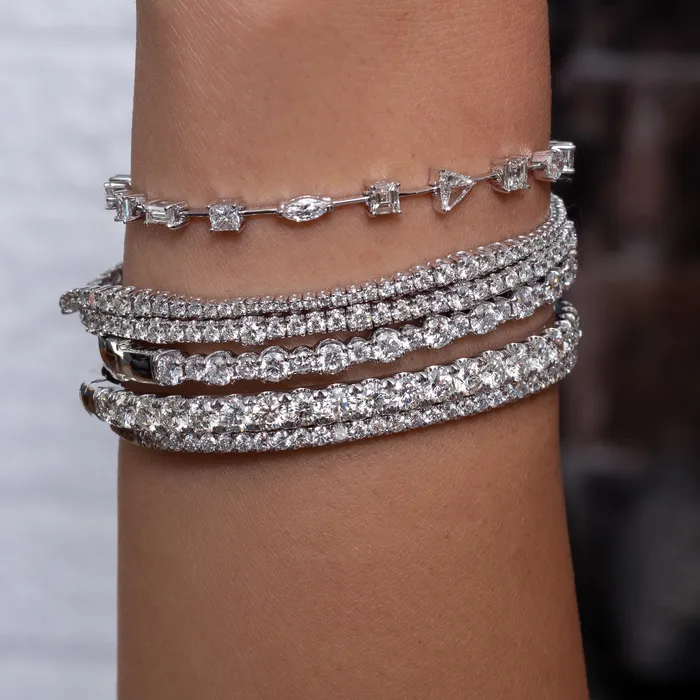 RACHEL LYNN CHICAGO Bracelets 18 Karat White Gold Fancy Shape Diamond Bracelet