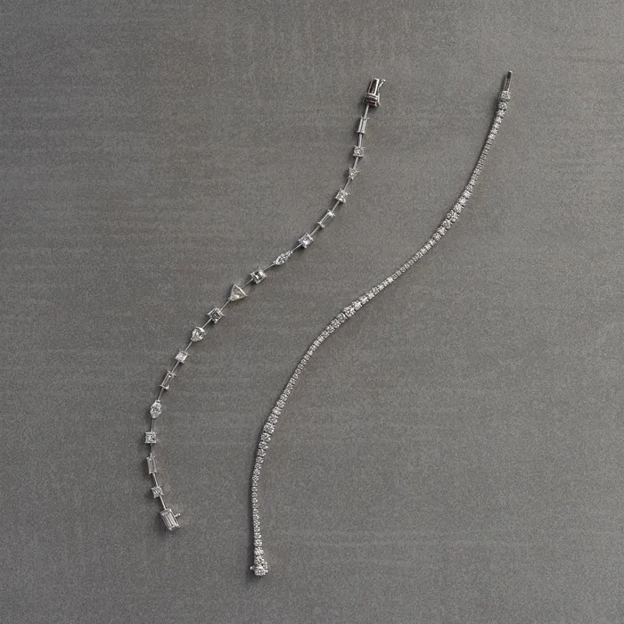RACHEL LYNN CHICAGO Bracelets 18 Karat White Gold Fancy Shape Diamond Bracelet