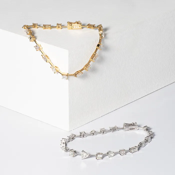 RACHEL LYNN CHICAGO Bracelets 18 Karat White Gold Fancy Shape Diamond Bracelet