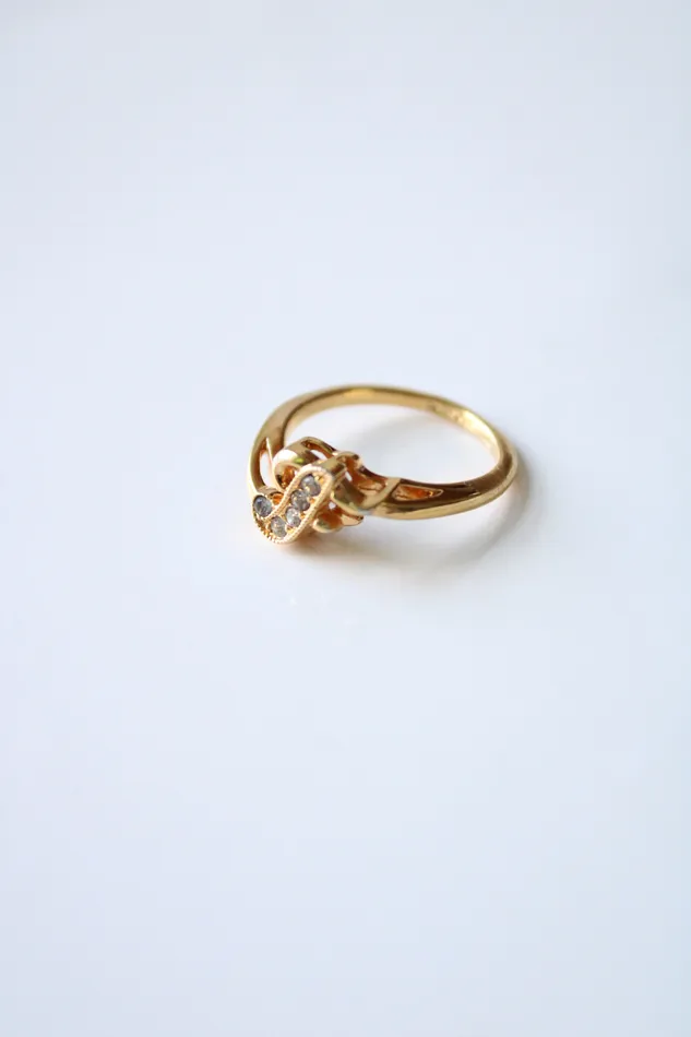 Rings Avon F Initial Gold Ring Size 75 Avon