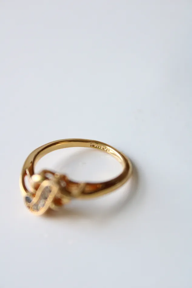Rings Avon F Initial Gold Ring Size 75 Avon
