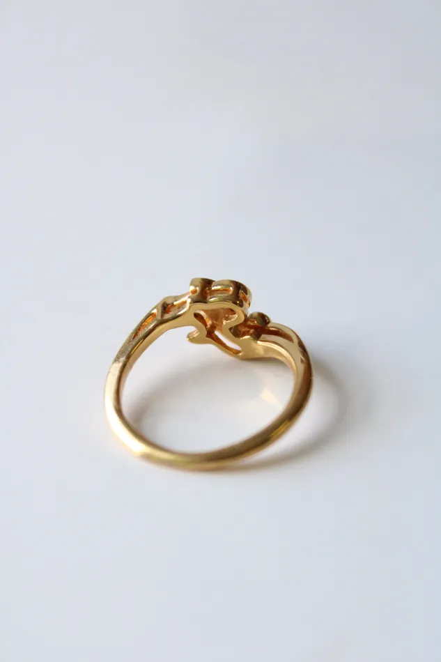 Rings Avon F Initial Gold Ring Size 75 Avon