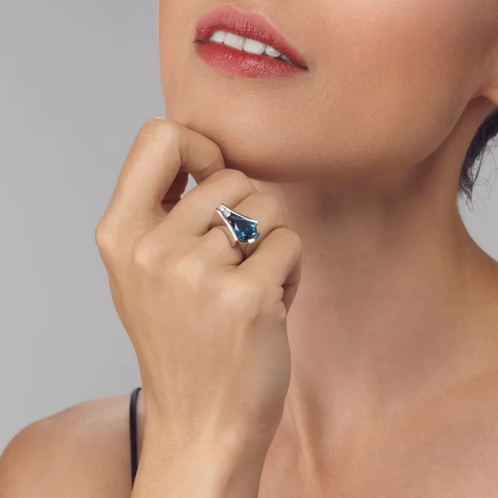 Rings John Atencio Venture Gemstone Ring with Diamonds